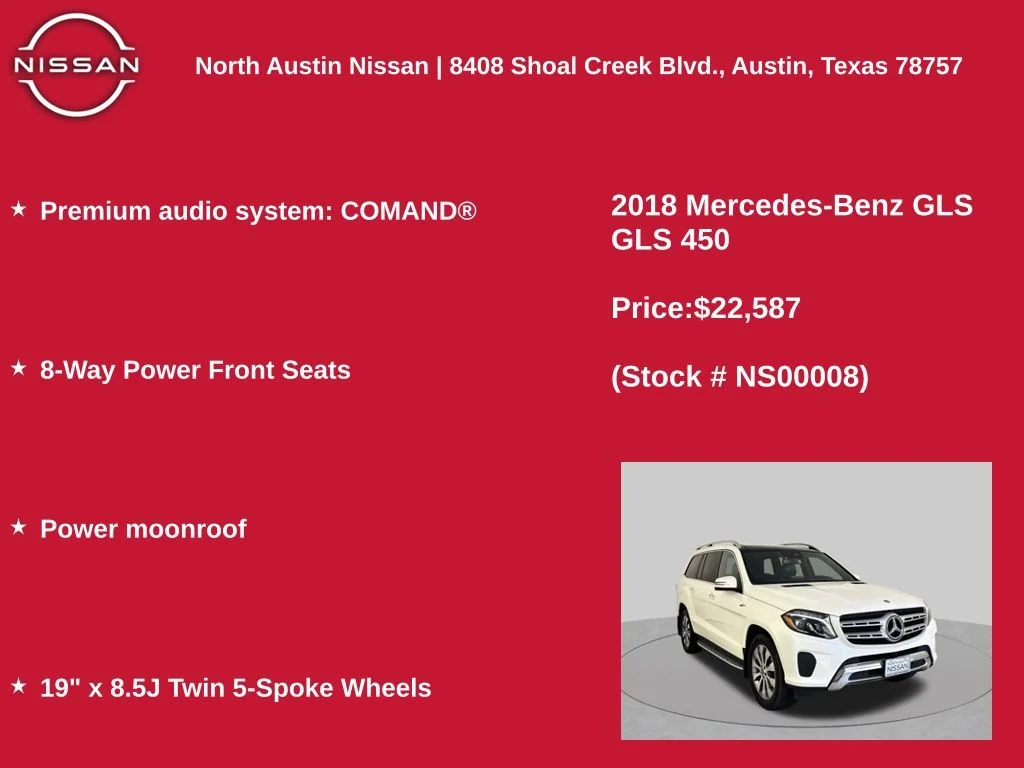 Used 2018 White Mercedes-Benz GLS 450 image 11
