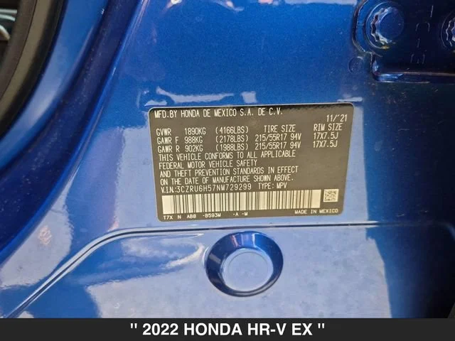 Used 2022 Blue Honda AWD EX image 34