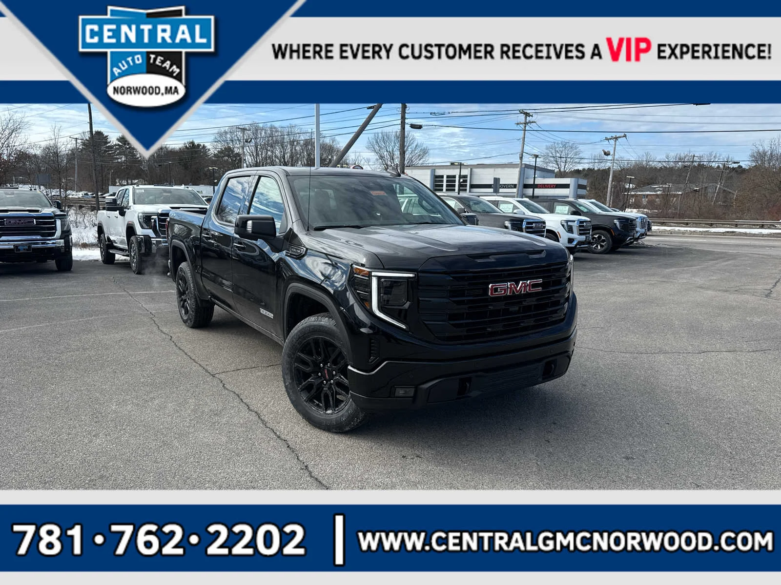 Onyx Black 2026 GMC Sierra 1500 Elevation Crew Cab 4WD Pickup Truck Four-Wheel Drive