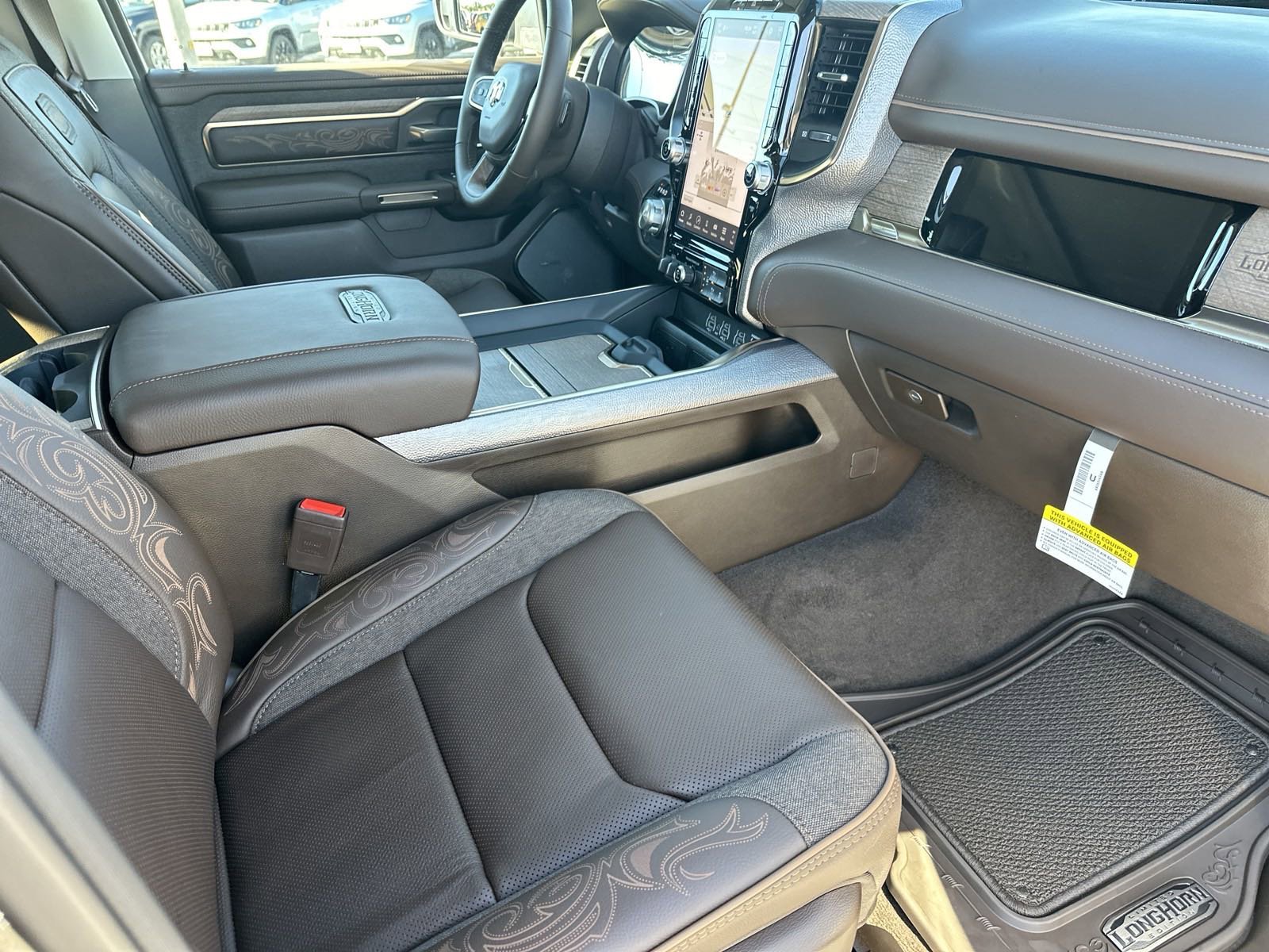 New 2025 Diamond Black Crystal Pearl-Coat Exterior Paint RAM Longhorn 4x4 Crew Cab 5