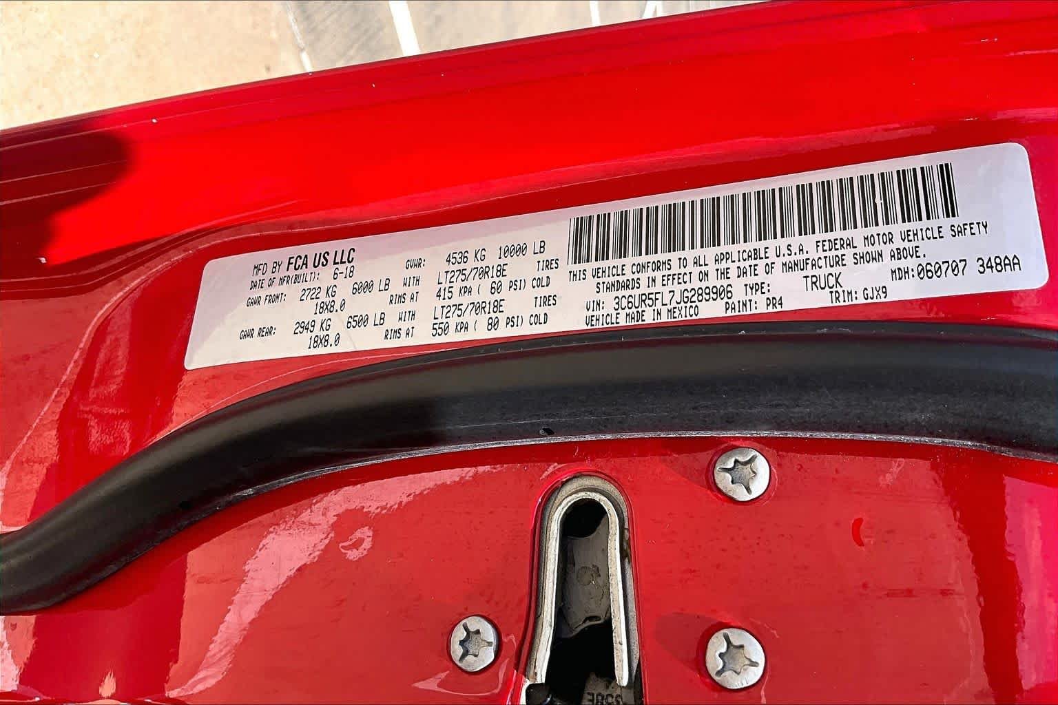 Used 2018 Flame Red Clearcoat Ram Laramie image 36