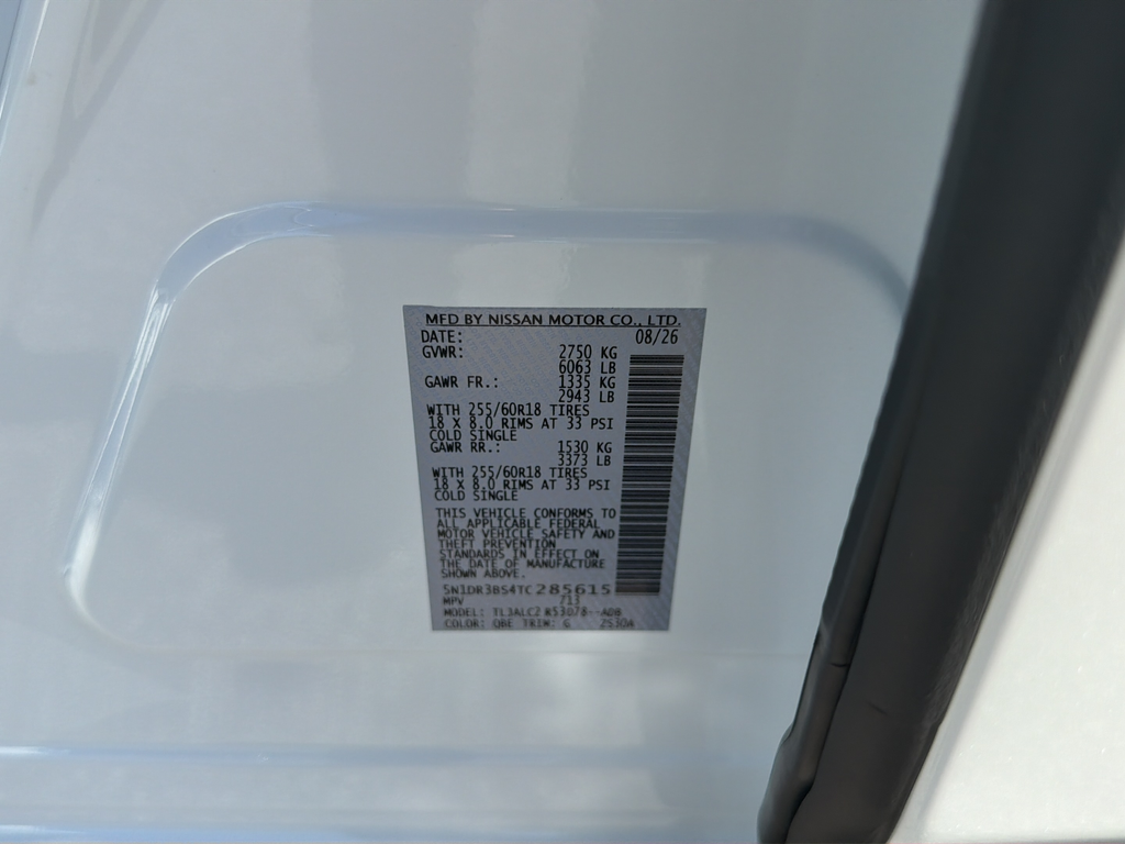 New 2026 White Nissan SV image 56