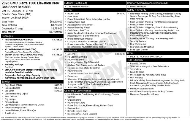 Used 2026 Black GMC Elevation image 14