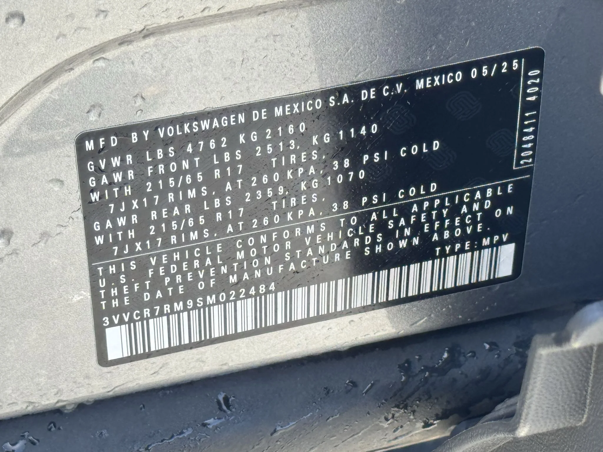 Certified Used 2025 Pyrite Silver Metallic Volkswagen S image 34
