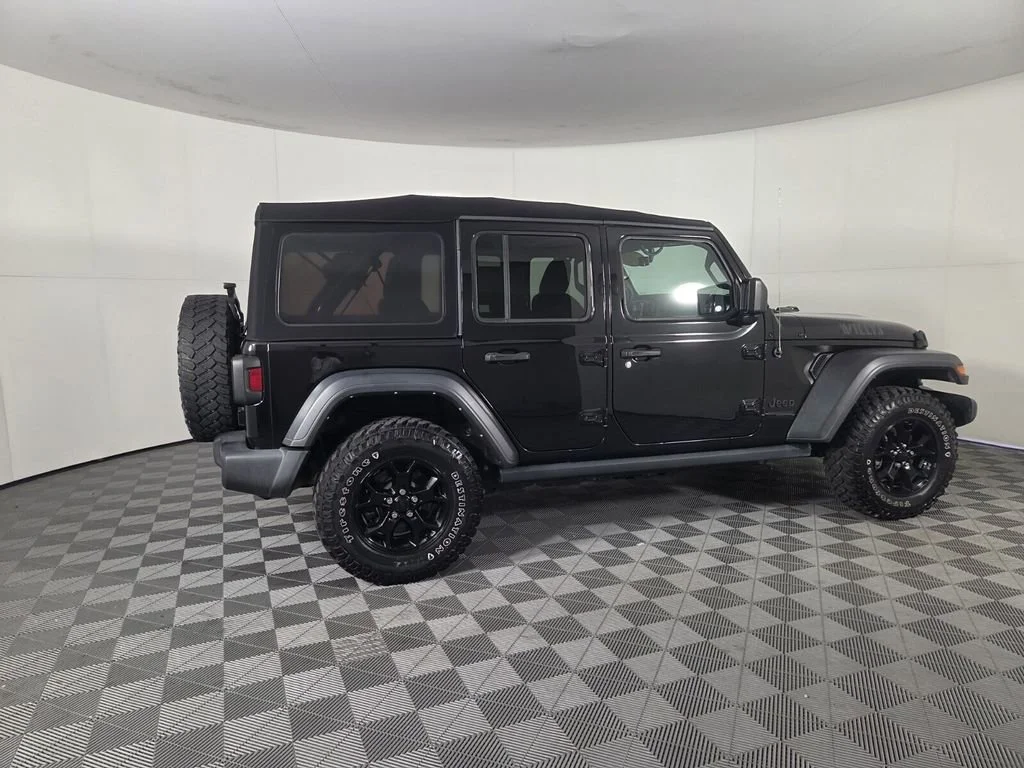 Used 2021 Black Clearcoat Jeep Unlimited Willys image 5