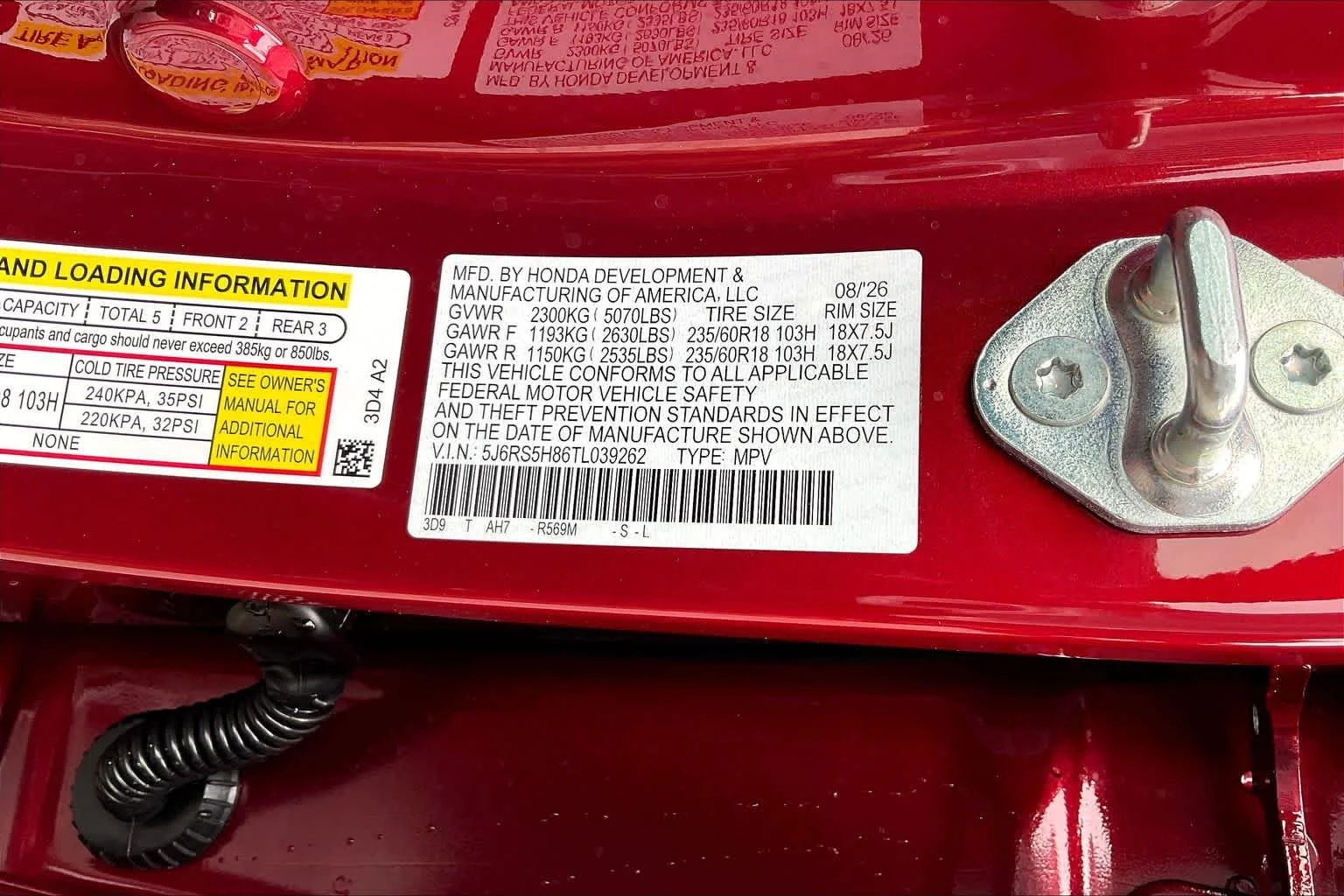 New 2026 Radiant Red Metallic Honda Sport-L image 19