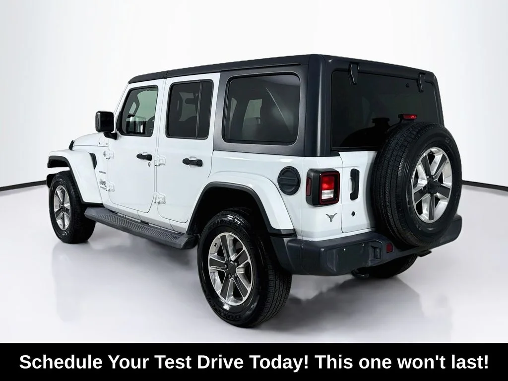 Used 2019 Bright White Clearcoat Jeep Unlimited Sahara image 6