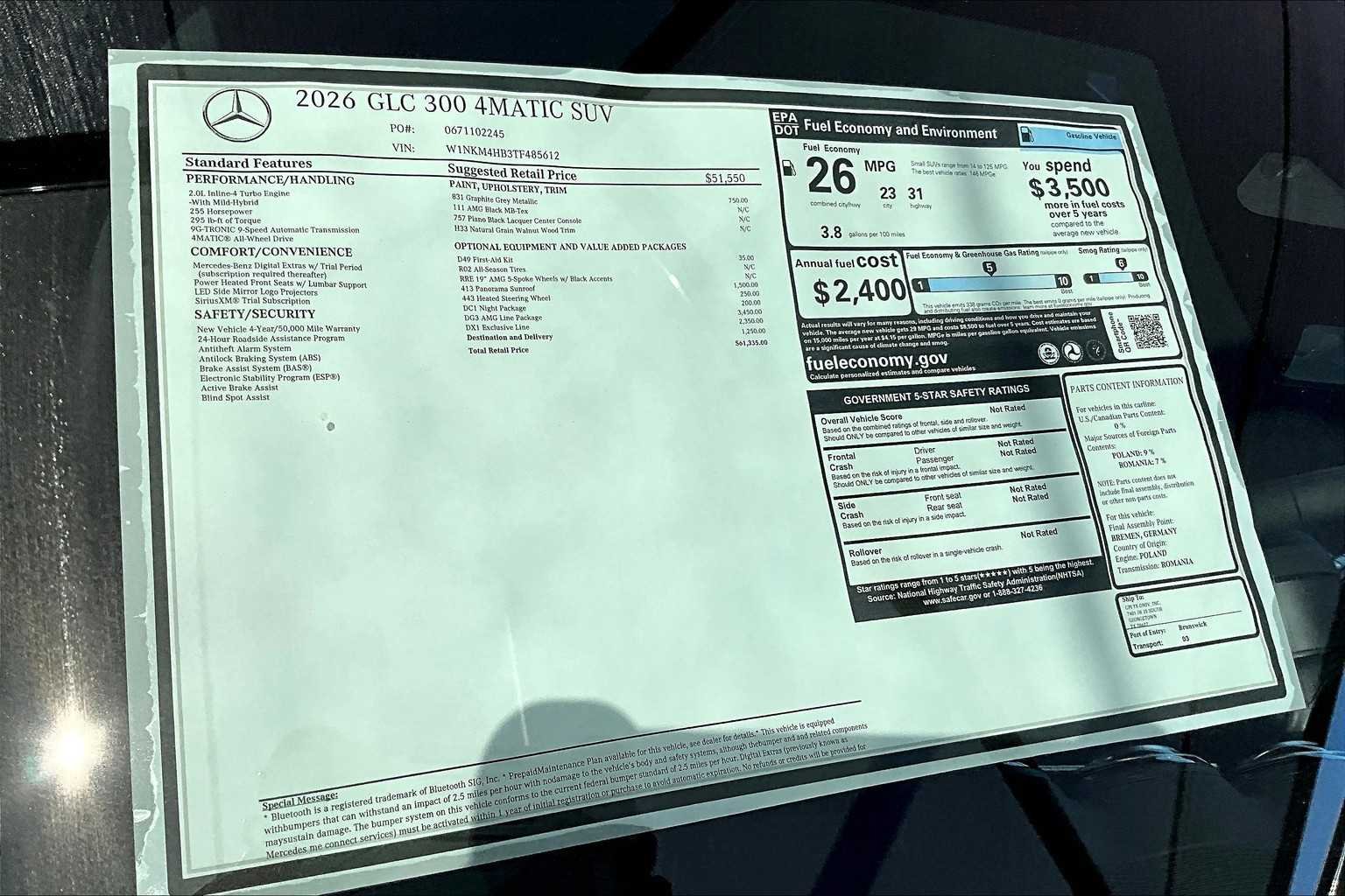 New 2026 Graphite Grey Metallic Mercedes-Benz GLC 300 image 22
