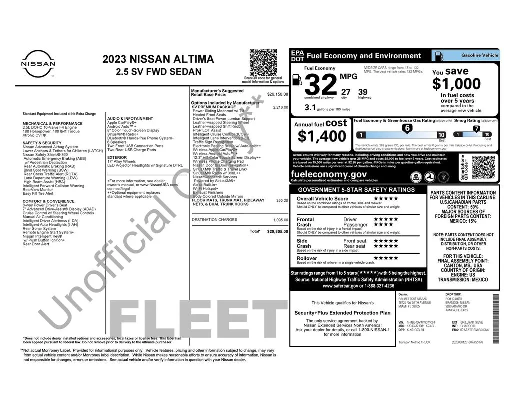 Used 2023 Silver Nissan 2.5 SV image 3