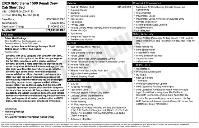 Used 2020 Dark Sky Metallic GMC Denali image 38