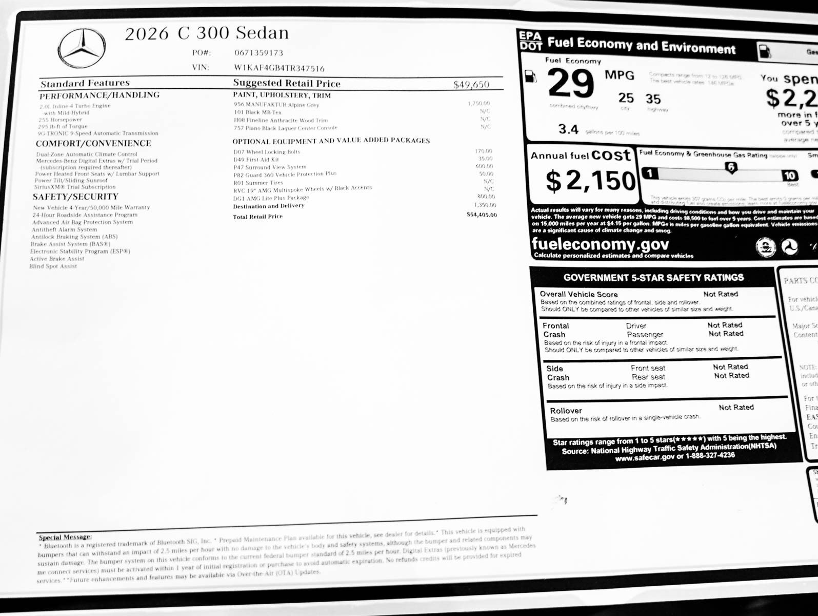 New 2026 MANUFAKTUR Alpine Grey Mercedes-Benz C 300 image 27