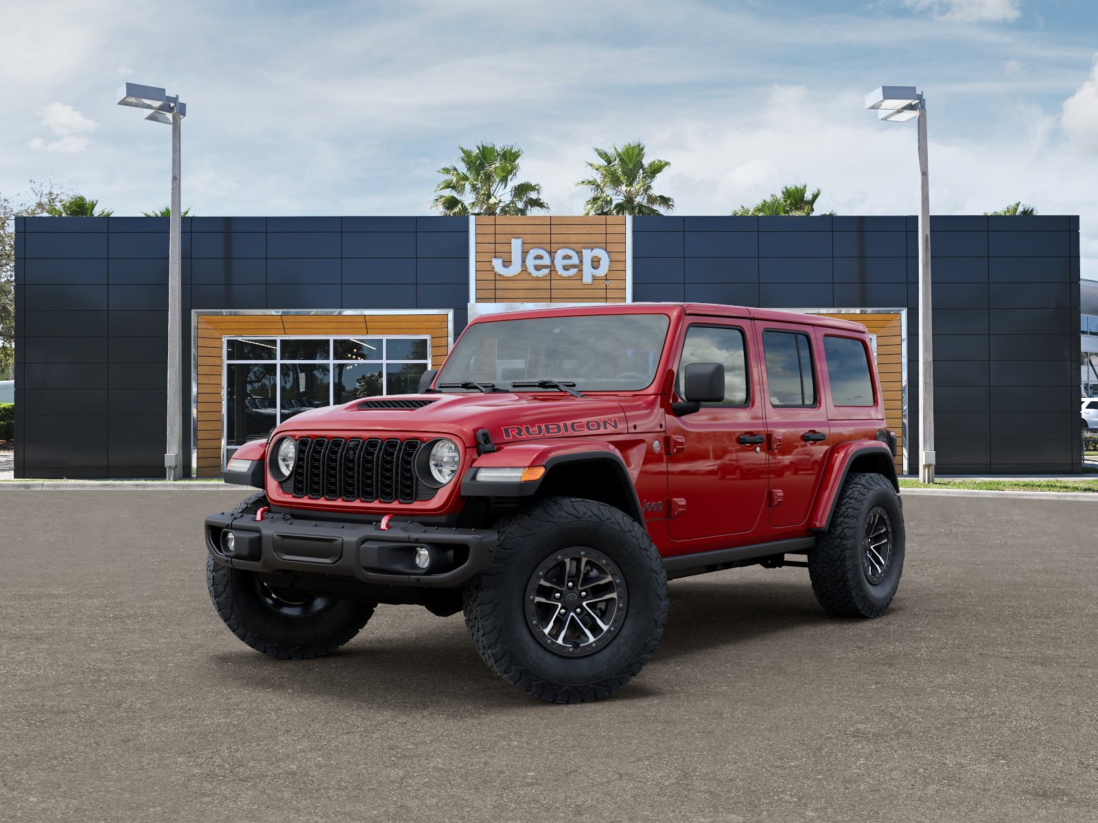 New 2026 Firecracker Red Clear-Coat Exterior Paint Jeep Rubicon X image 1