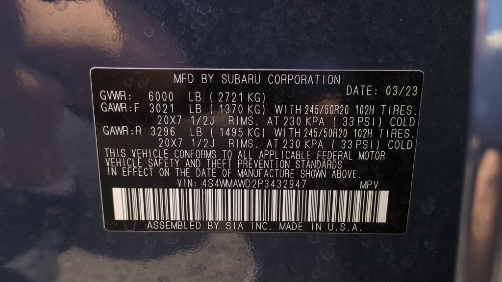 Used 2023 Blue Subaru Touring image 27