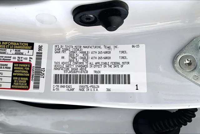 Used 2023 White Toyota Limited image 16
