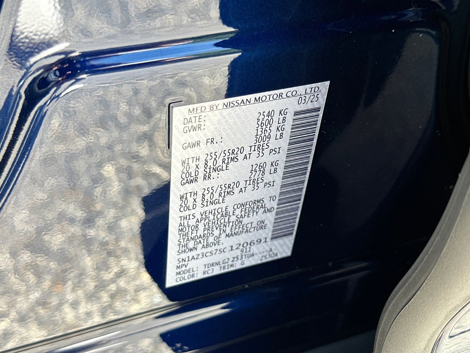 Certified Used 2025 Blue Nissan SL image 33