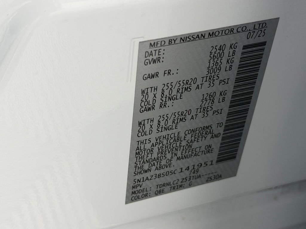 Used 2025 White Nissan SV image 21