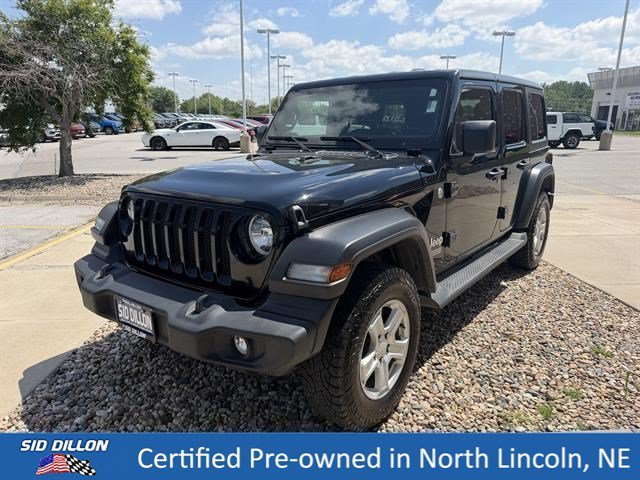 Used 2020 Black Clearcoat Jeep Sport S image 1