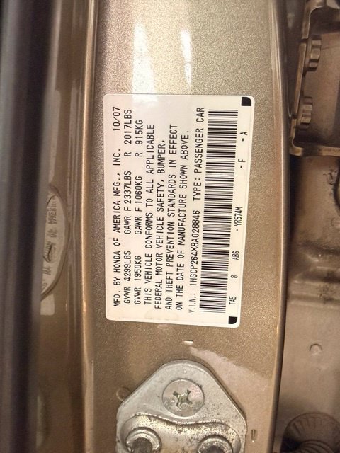 Used 2008 Gold Honda LX-P image 10