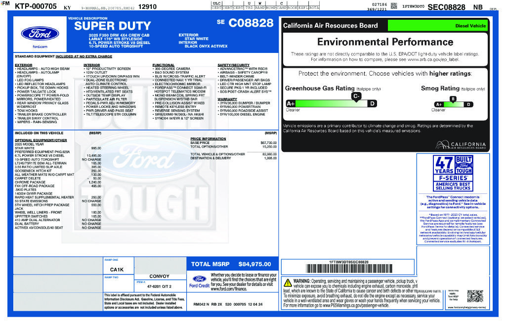 Used 2025 White Ford Lariat image 26