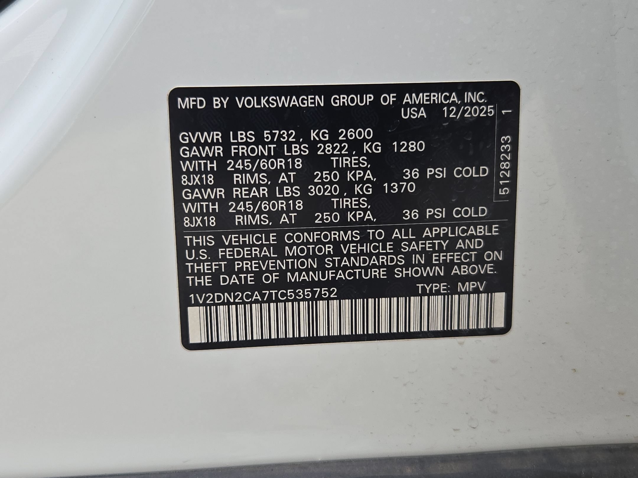 Certified Used 2026 White Volkswagen 2.0T SE image 26