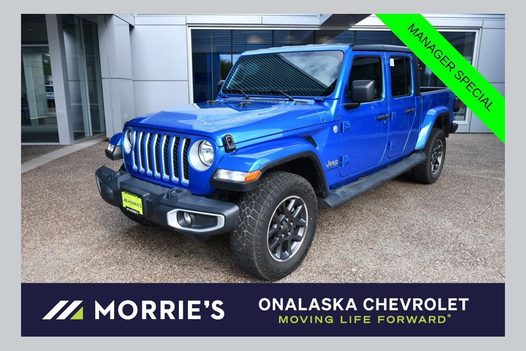 Used 2021 Blue Jeep Overland image 1