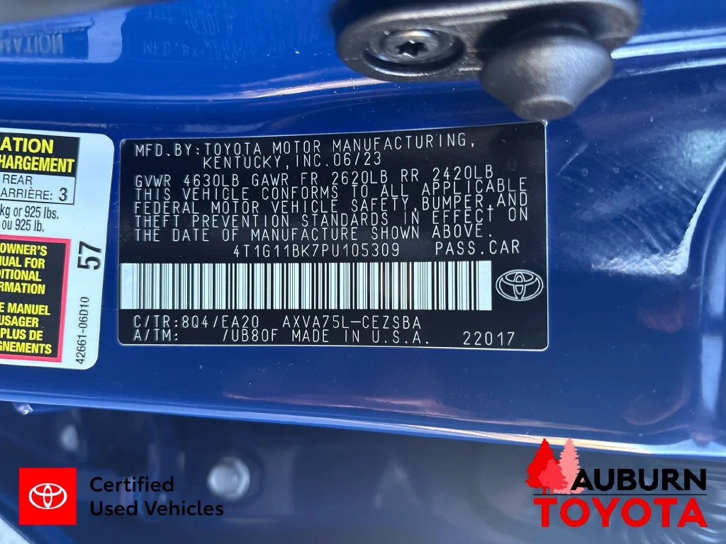 Certified Used 2023 Reservoir Blue Toyota SE image 28