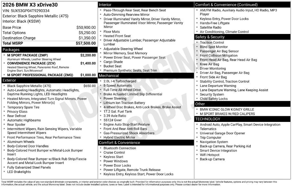 Certified Used 2026 Black Sapphire Metallic BMW 30 xDrive image 44