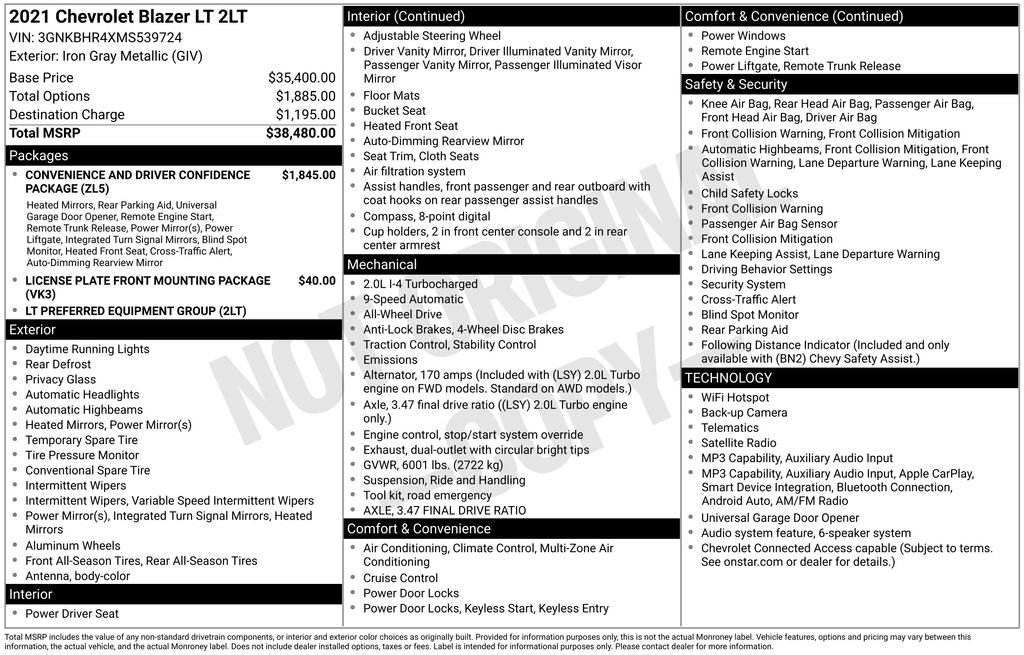 Used 2021 Gray Chevrolet LT image 37