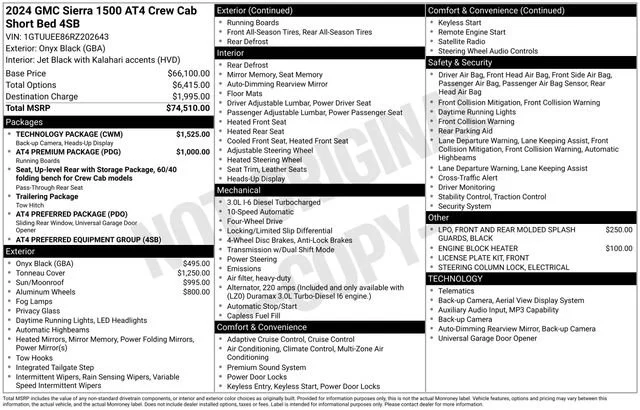 Used 2024 Onyx Black GMC AT4 image 33