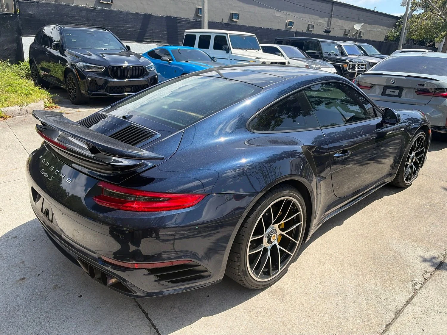 Used 2018 Blue Porsche Turbo S image 4