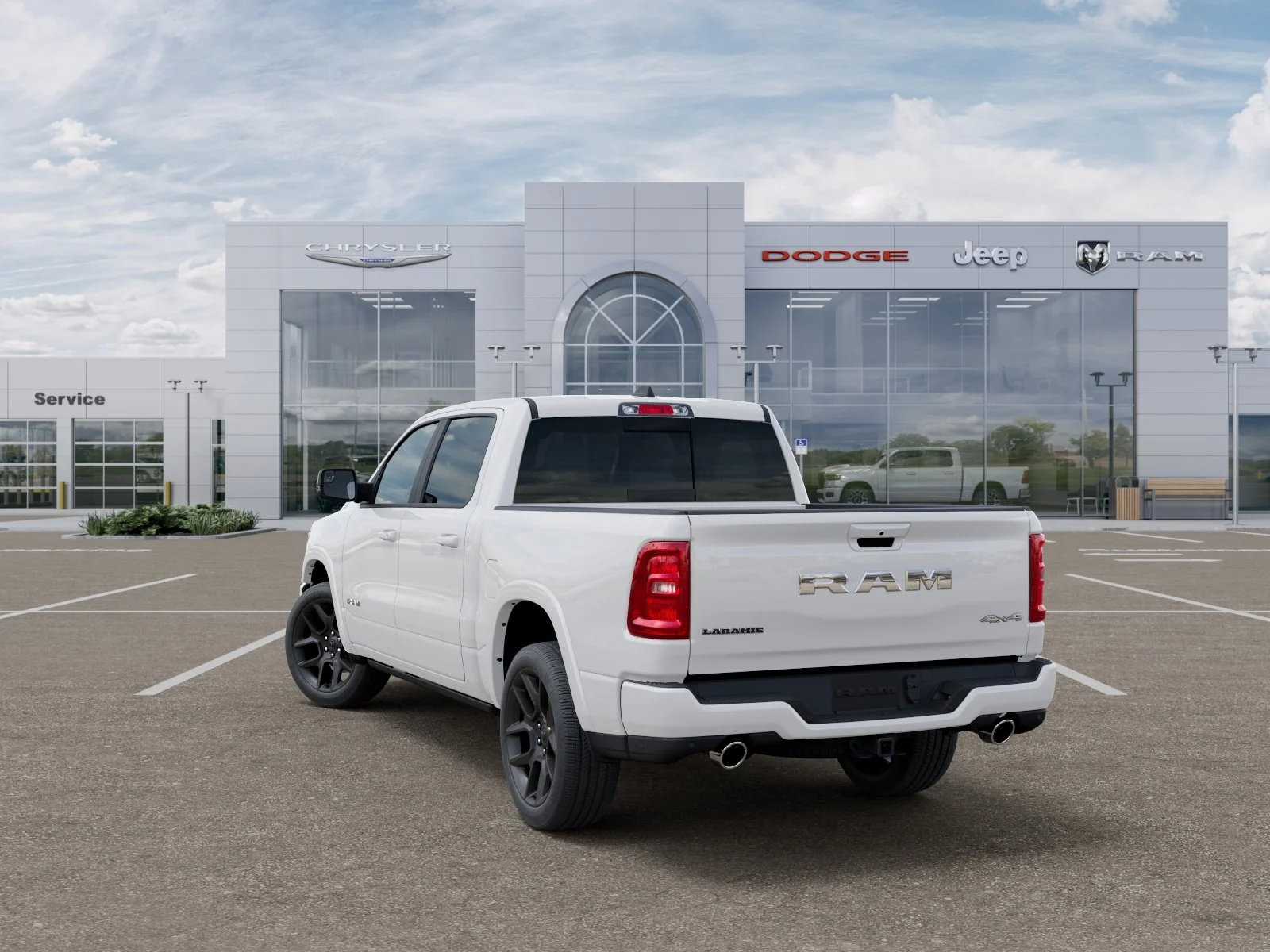 New 2027 Bright White Clear-Coat Exterior Paint RAM Laramie image 38