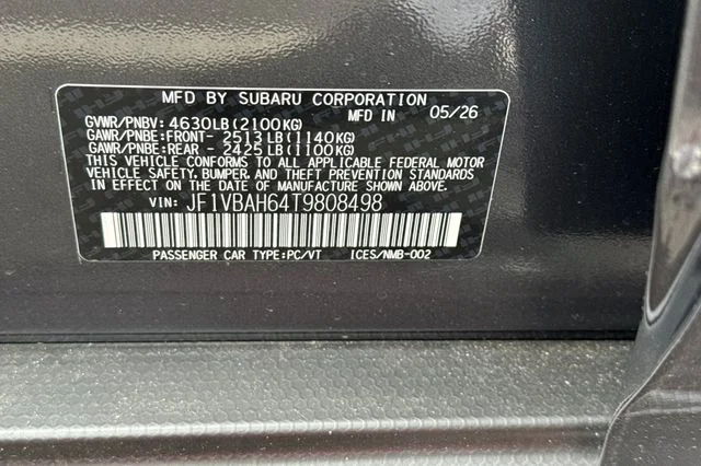 New 2026 MAGNETITE GRAY METALLIC Subaru Base image 23