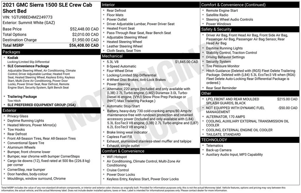 Used 2021 Summit White GMC SLE image 35