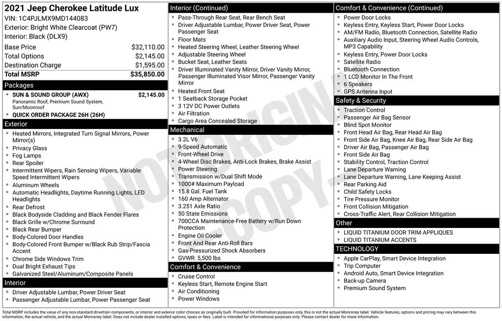 Used 2021 White Jeep Latitude Lux image 10