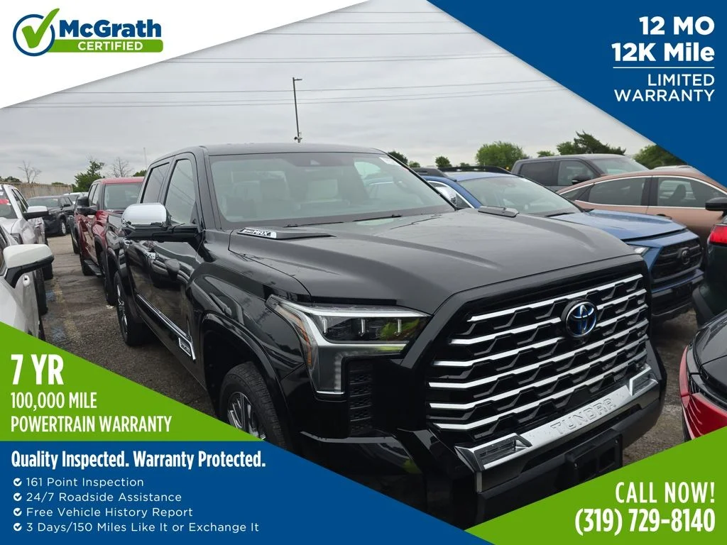 Used 2022 Black Toyota Capstone image 1