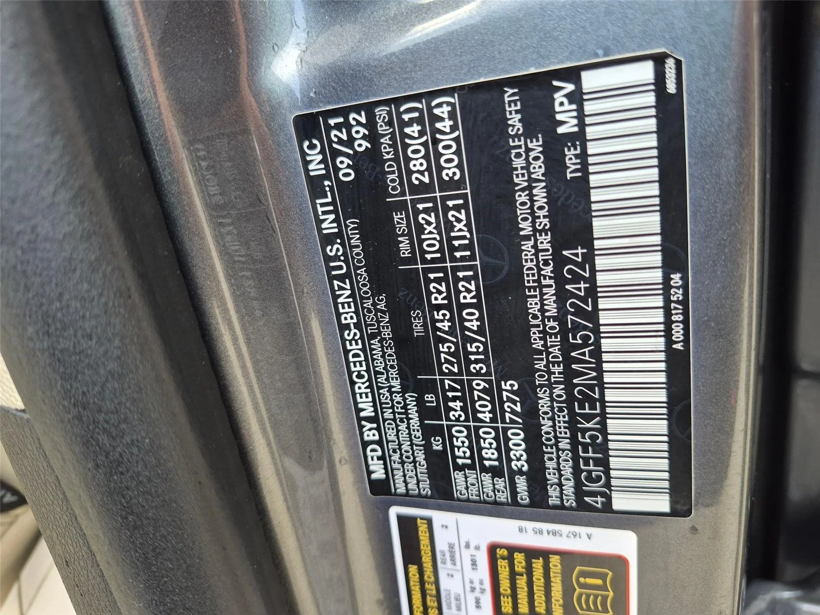 Used 2021 Selenite Grey Metallic Mercedes-Benz GLS 450 image 34