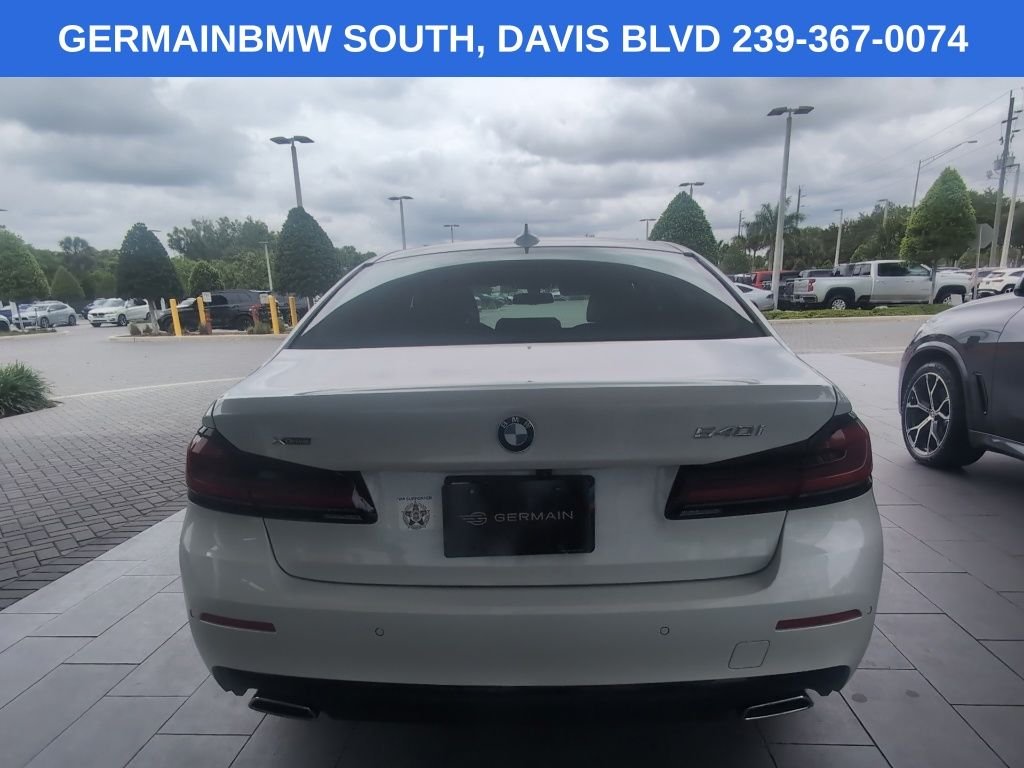 Certified Used 2023 Mineral White Metallic BMW 540i xDrive image 5