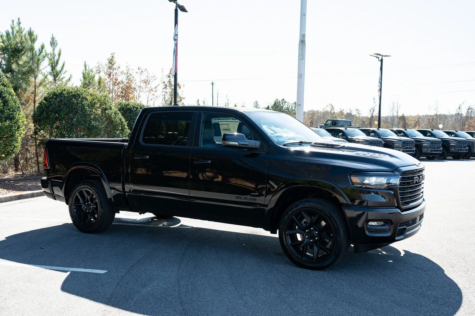 New 2026 Diamond Black Crystal Pearl-Coat Exterior Paint RAM Laramie image 12