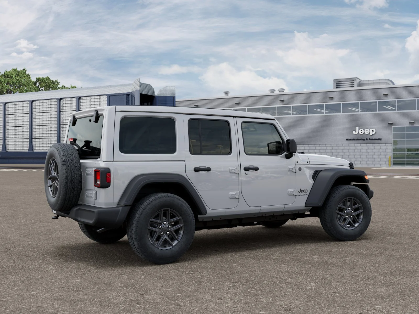 New 2026 Bright White Clear-Coat Exterior Paint Jeep Sport S image 3