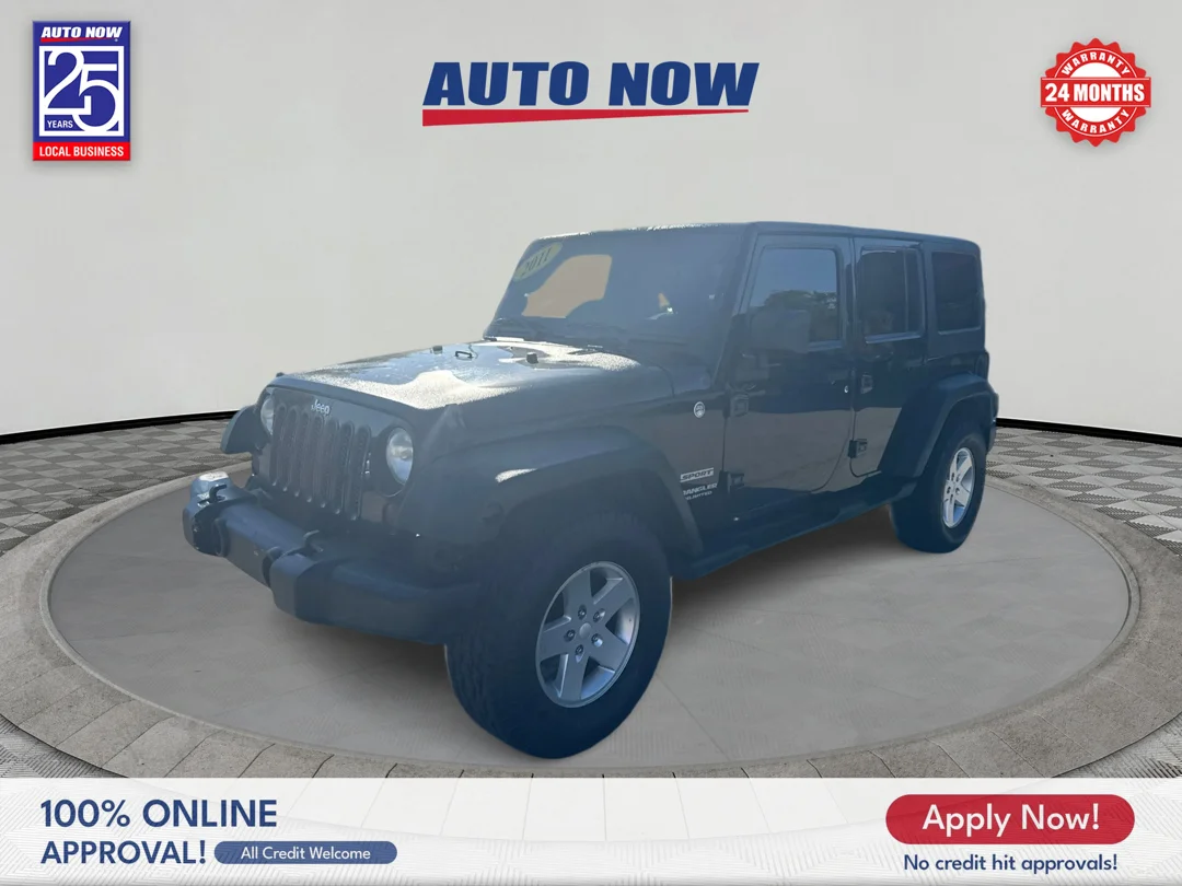 Used 2011 Black with Black Har Jeep Unlimited Sport 4WD image 1