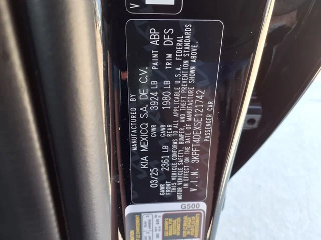 Certified Used 2025 Black Kia LXS image 31