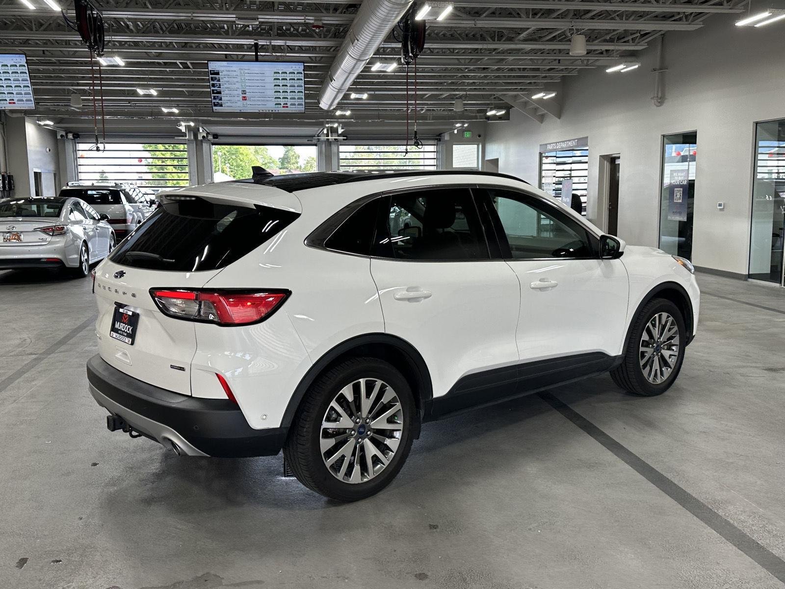 Used 2021 Star White Metallic Tri-Coat Ford Titanium Hybrid image 7