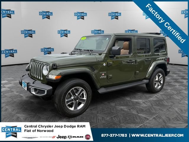 Certified Used 2023 Green Jeep Sahara image 1