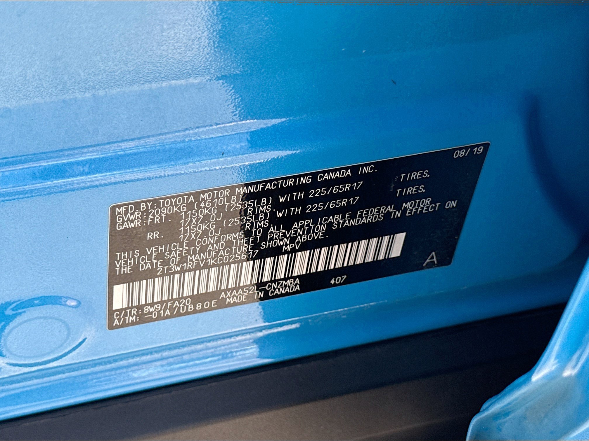 Used 2019 Blue Flame Toyota XLE image 44