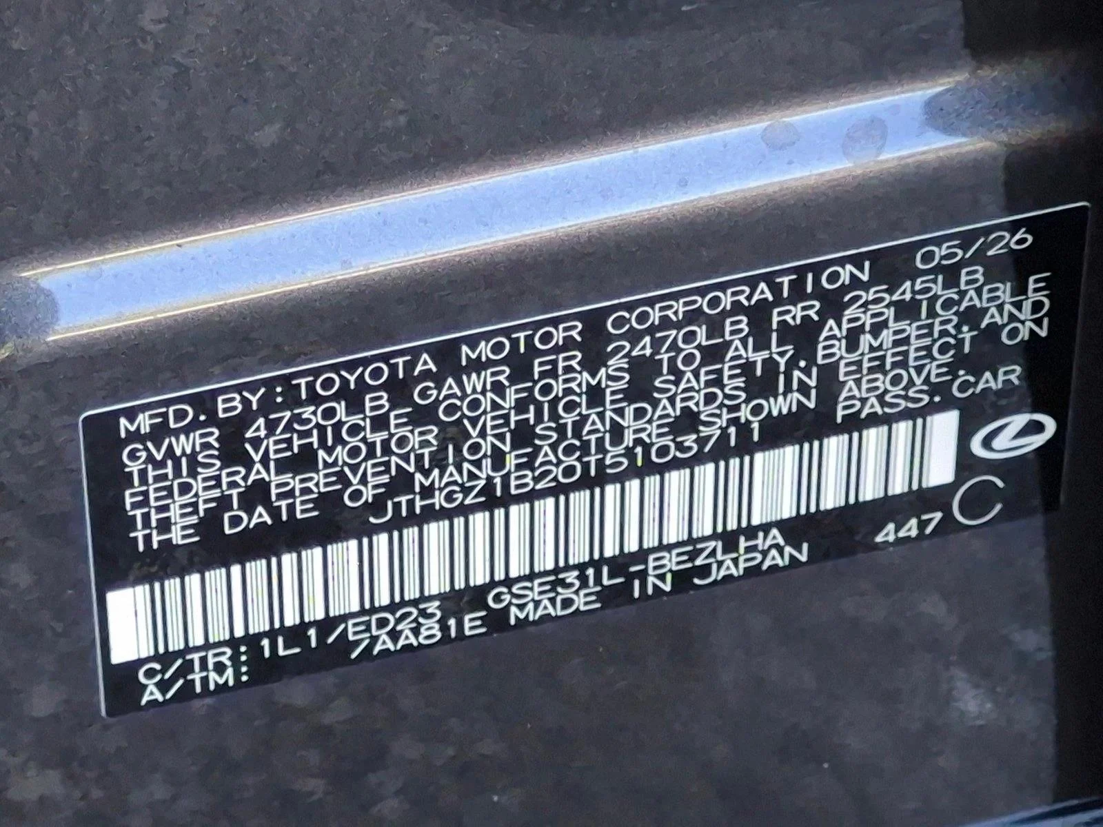 New 2026 Cloudburst Gray Lexus  350 F SPORT image 16