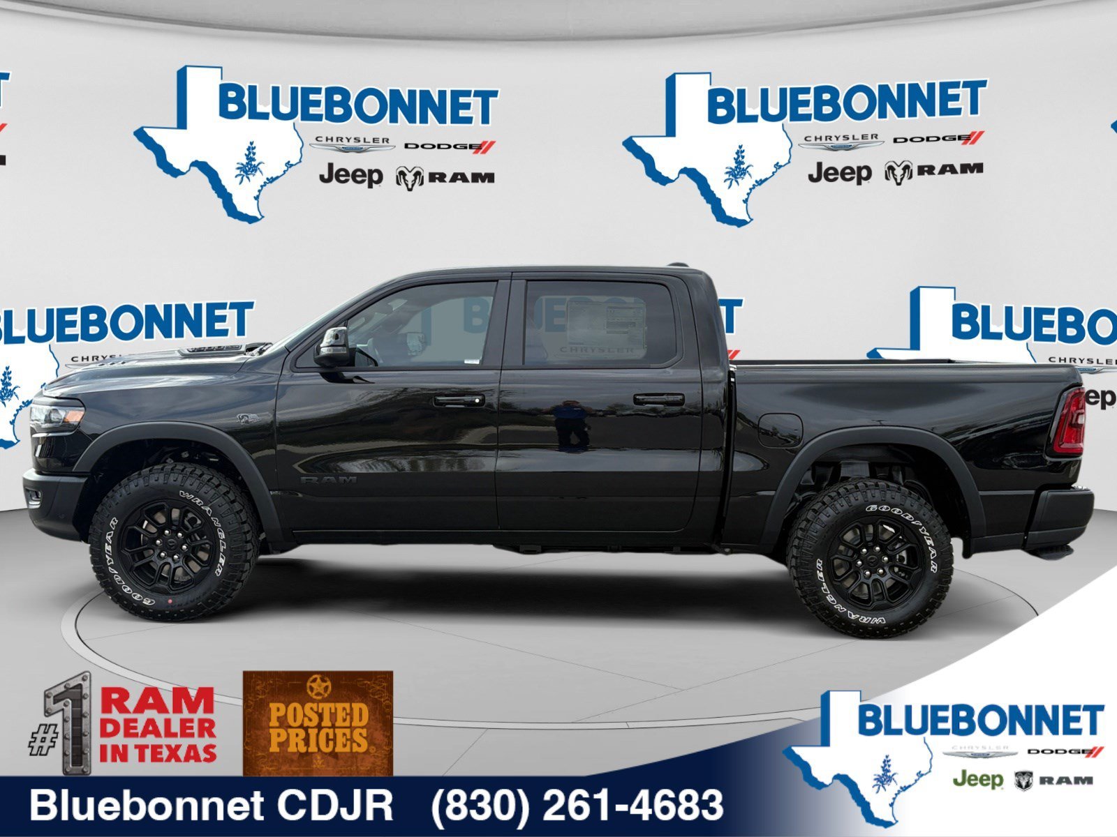 New 2027 Diamond Black Crystal Pearl-Coat Exterior Paint RAM Rebel image 8