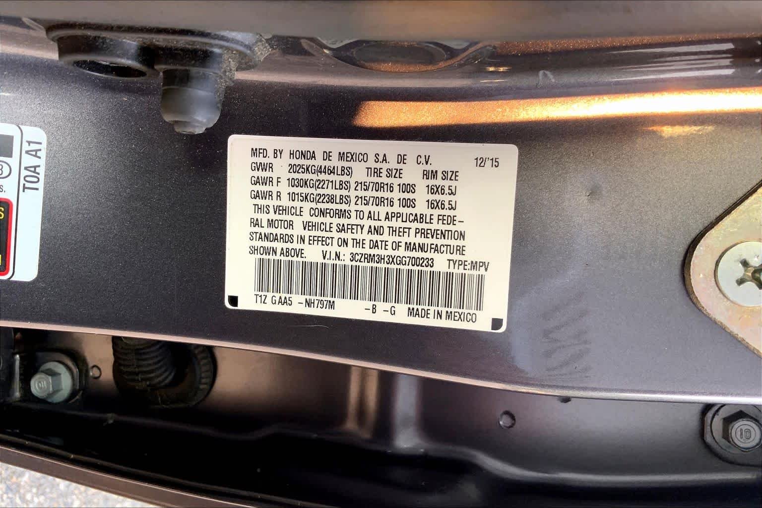 Used 2016 Modern Steel Metallic Honda LX image 31