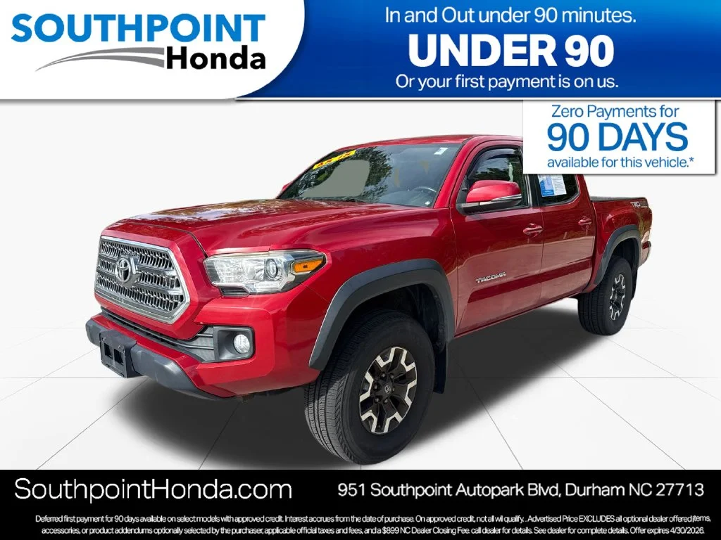 Used 2016 Barcelona Red Metallic Toyota TRD Off-Road image 3