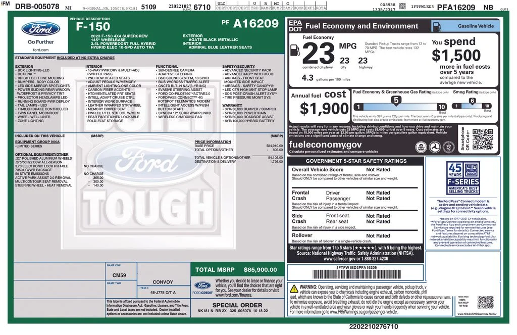 Certified Used 2023 Black Ford Limited image 6