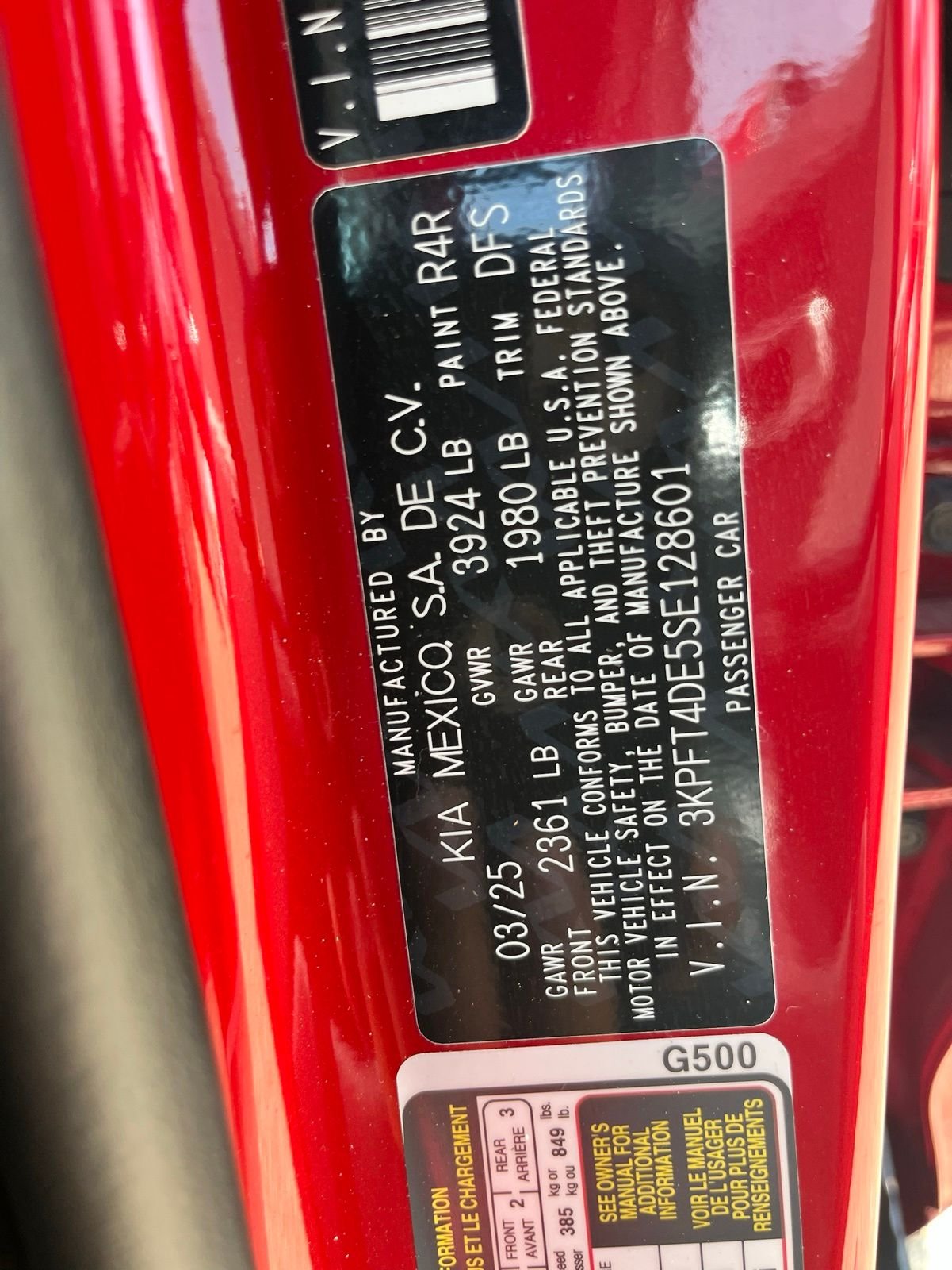 Used 2025 Red Kia LXS image 13